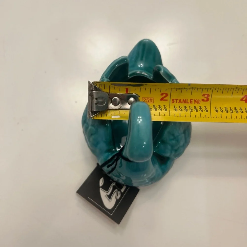 NWT turquoise pottery swan planter / decor